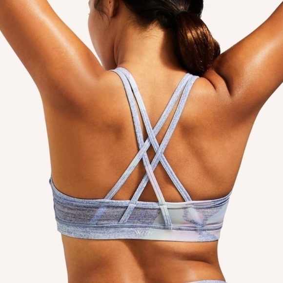 Peloton x WITH Womens Opal Sports Bra Size Small Multicolor Activewear Strappy - Picture 2 of 8